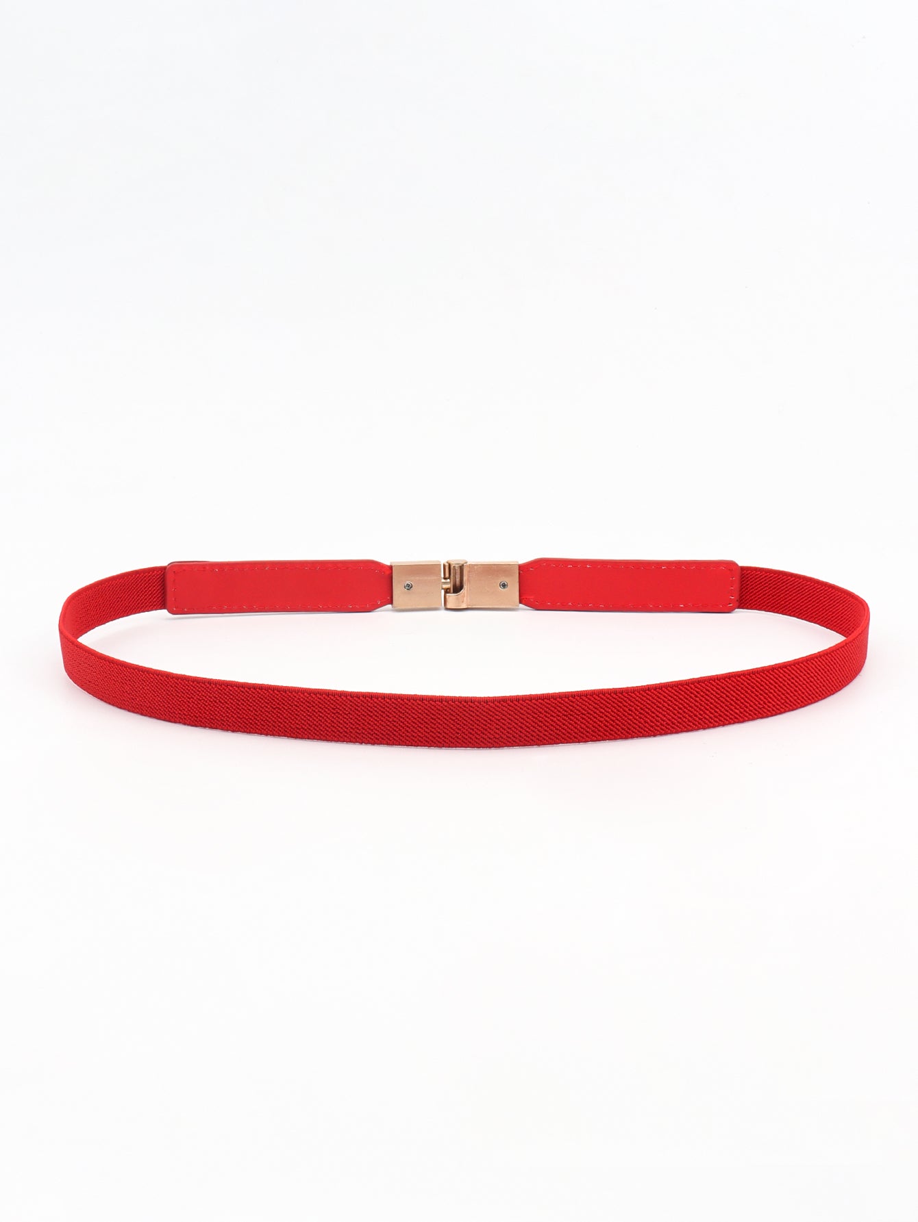 Gold Clip Elastic Skinny Belt