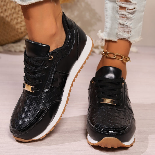 Lace-Up Leather Sneakers