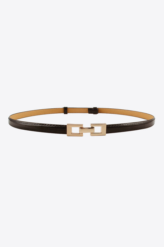 Skinny Belt with Gold Buckle