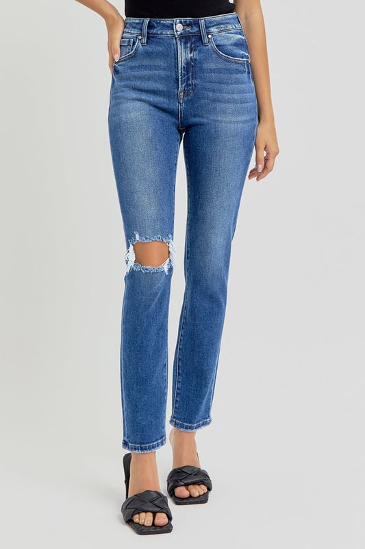 High Rise Skinny Distressed Jeans