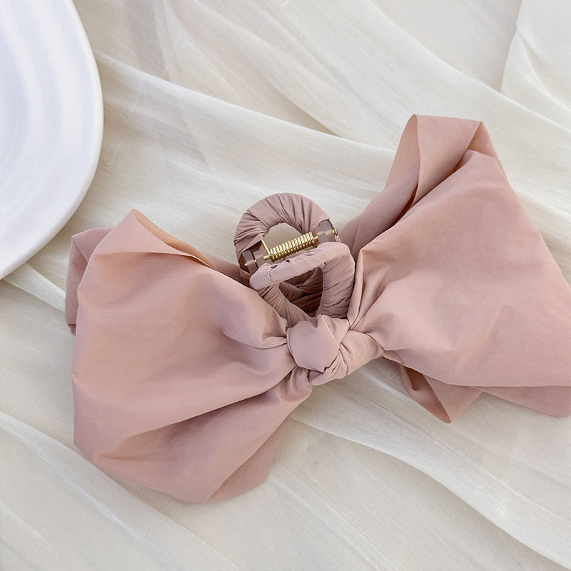 Plush Bow Hair Claw Clip