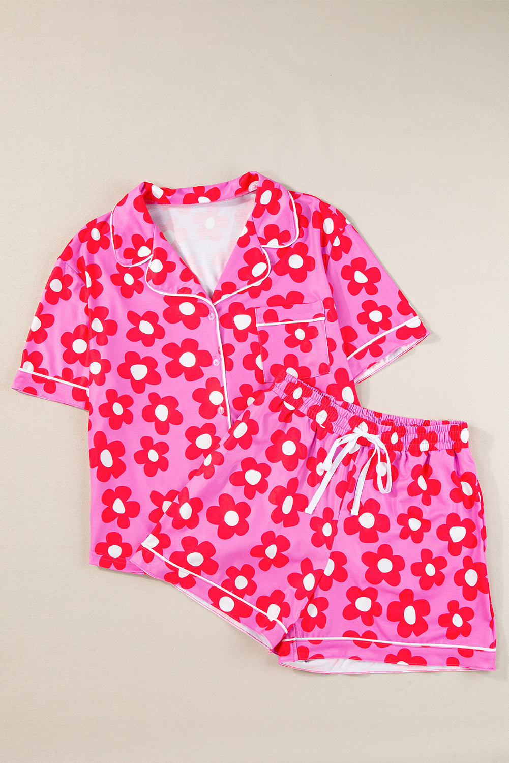 "Sweet Dreams Floral Pajama Set – Cozy, Stylish, & Oh-So-Soft!"