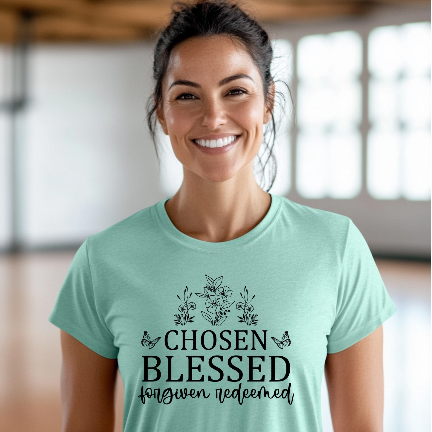 "Chosen Blessed Forgiven Redeemed" Graphic Tee