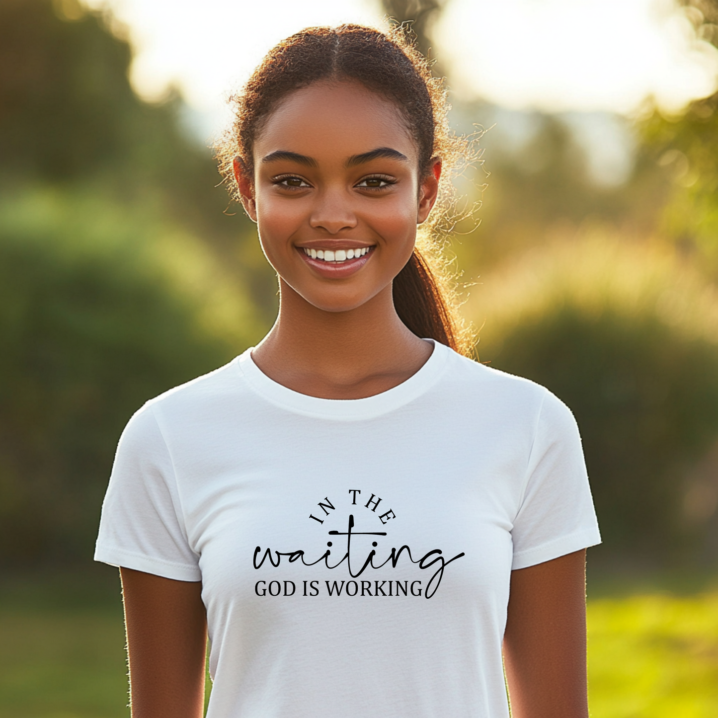 "In the Waiting God is Working" Graphic Tee