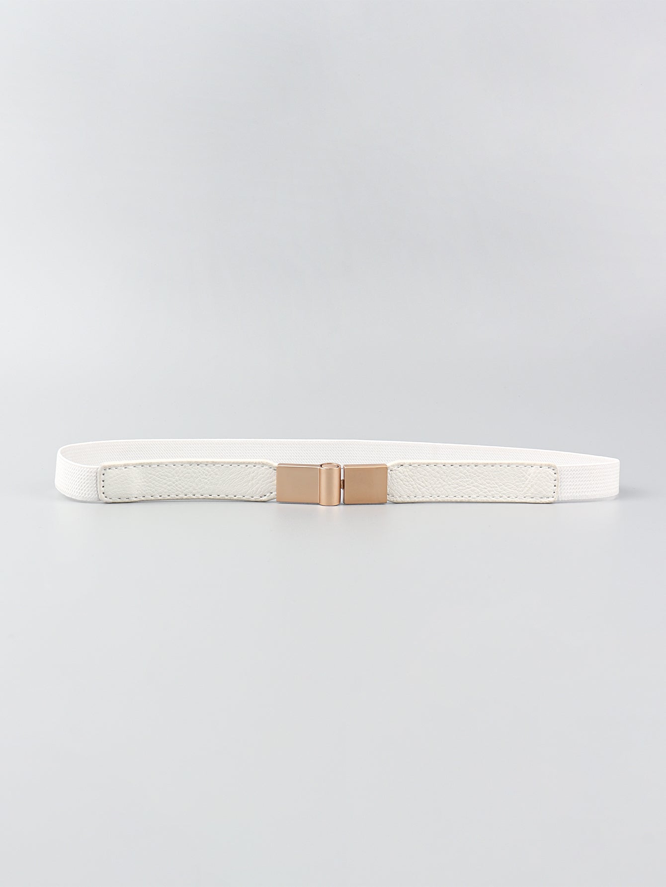 Gold Clip Elastic Skinny Belt