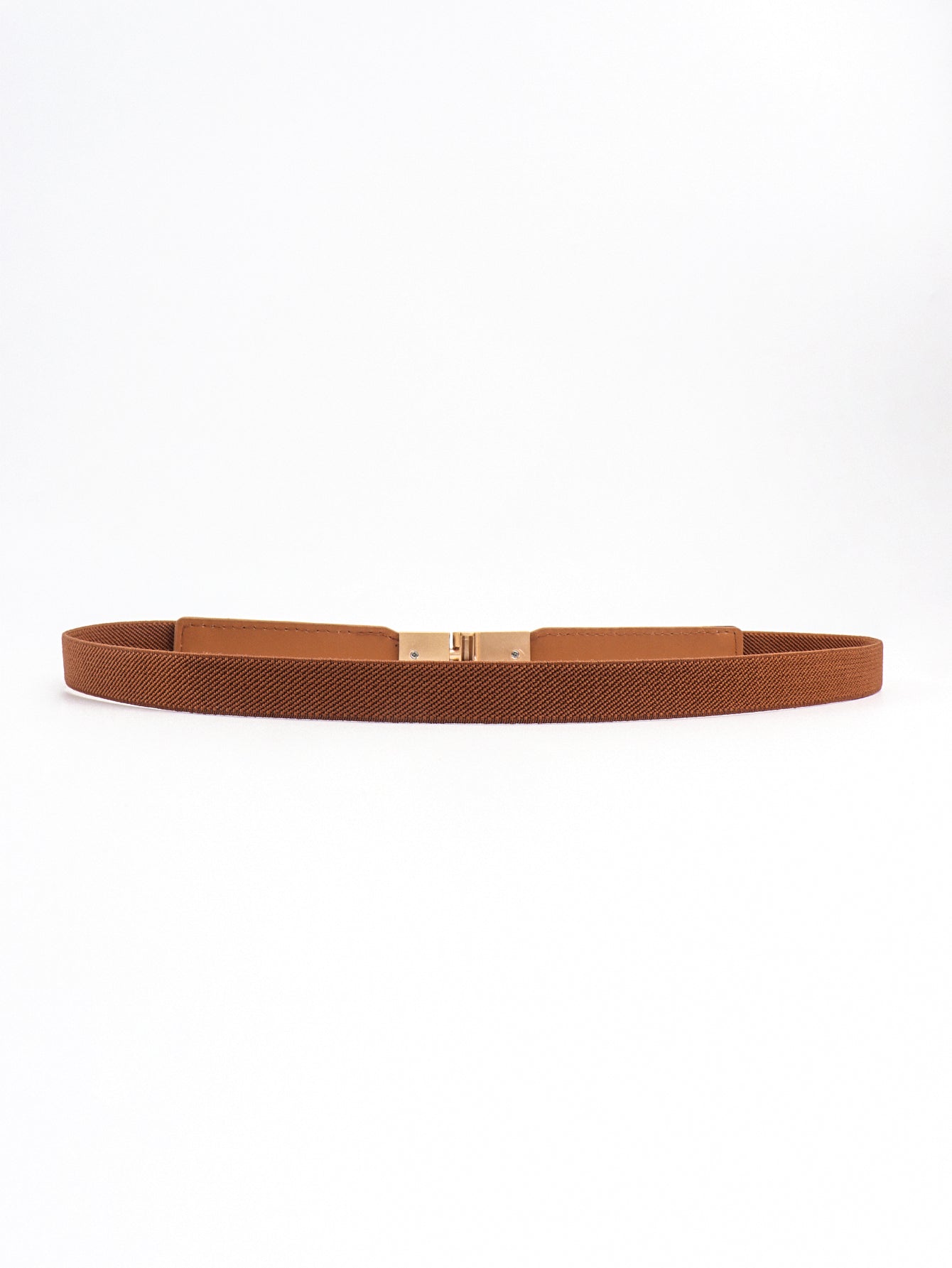 Gold Clip Elastic Skinny Belt