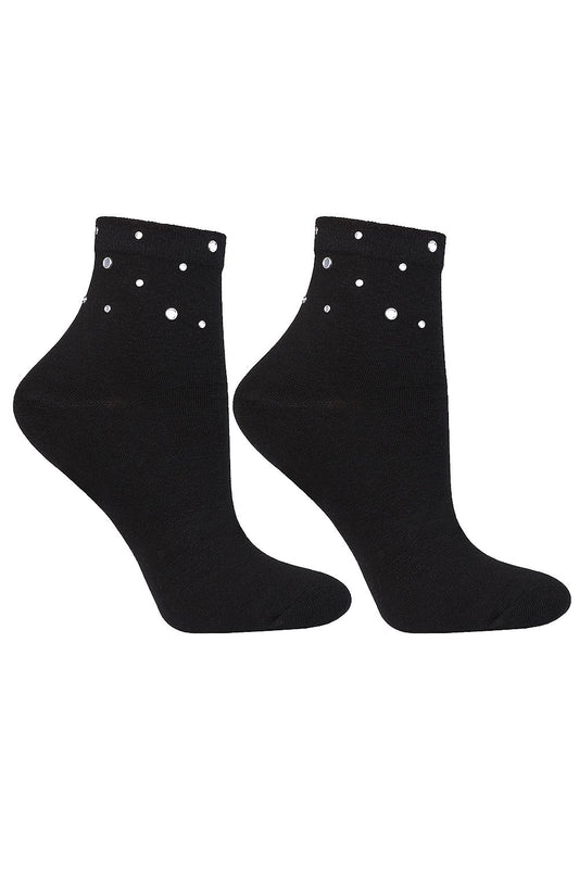 Luxurious Rhinestone-Embellished Ankle Socks