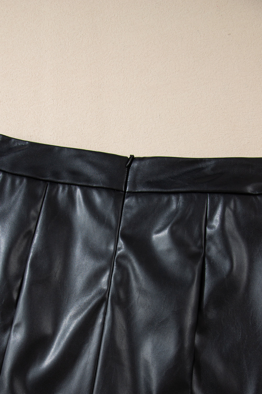 Playful faux leather High Waist Mini Skirt